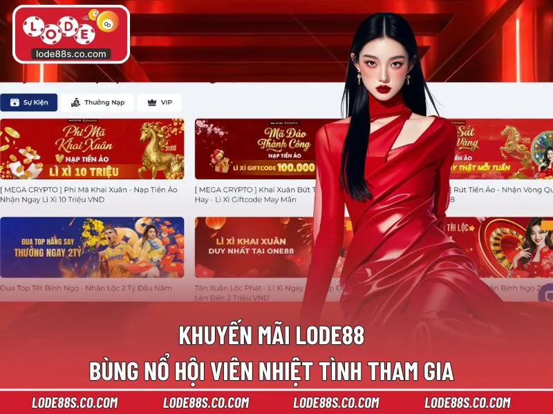 Khuyến mãi LODE88 bùng nổ hội viên nhiệt tình tham gia